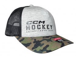 CCM kšiltovka Camo Meshback Trucker Grey