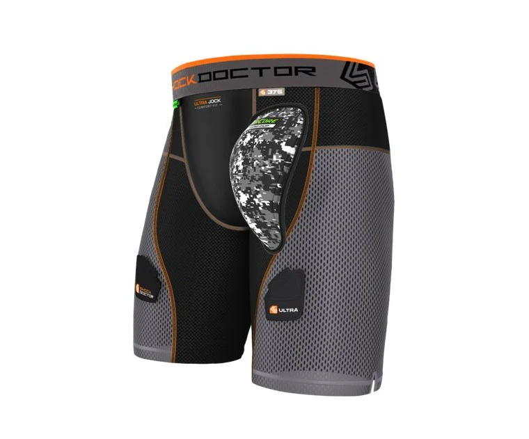 SHOCK DOCTOR kompresní hokejové šortky 375 Ultra PowerStride Hockey Short w/AirCore™ Hard Cup