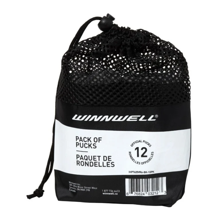 WINNWELL hokejový puk bílý 6 ks