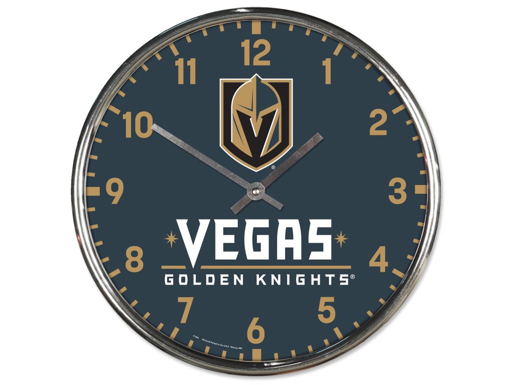 NHL nástěnné hodiny Hockey Teams Chrome Clock